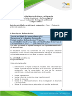 Guía de Actividades y Rúbrica de Evaluación - Unidad 2 - Fase 2 - Evaluación Ambiental Estratégica