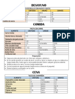 Menú Semanal