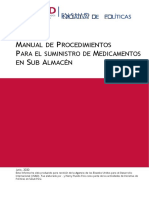 Manual de Procedimientos para El Suministro de Medicamentos