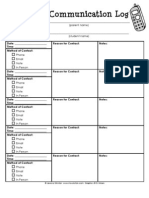 Parent Communication Log