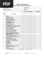 Truck and Trailer Daily Checklist