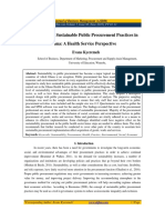 Upholding Sustainable Public Procurement Practices in Ghana: A Health Service Perspective