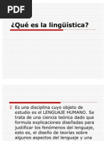 Qué Es La Lingüística