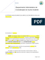 MODELO - Requerimento Administrativo de Revisão para Consideração Do Auxílio-Acidente