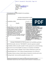 20 Defendant Regents Opposition To The Ex Parte Application For Shortening Time 11/04/21