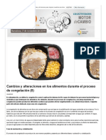 Cambios y Alteraciones en Los Alimentos Durante El Proceso de Congelación (II)