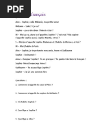 Quiz de Français A1