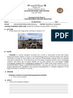 Learning Activity Sheet in Disaster Readiness and Risk Reduction