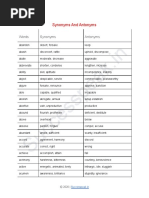 Synonyms and Antonyms (EE)