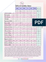 Tabla de Medidas Dama Marist Creando Ideas. N