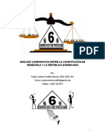 Análisis Comparativo Entre La Constitución de Venezuela y La República Dominicana