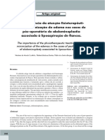 A Importância Da Atenção Fisioterapêutica Na Minimização Do Edema Nos Casos de Pós-Operatório de Abdominoplastia Associada À Lipoaspiração de Flancos.