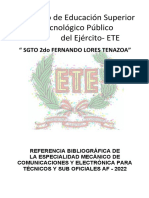 Bibliografia Desarrollada de Especialidad para Tecnicos y Suboficiales