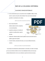 Resúmen Articulaciones de La Columna Vertebral