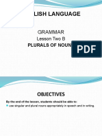 Lesson 2B Plural Nouns Lesson