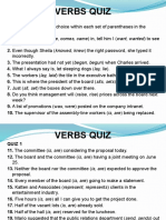 Lesson 5 Verbs Quiz