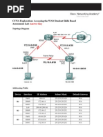 Accessing The WAN Student Skills Based Assessment Lab Answer Key