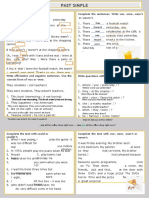 Past Simple Worksheet 3p