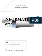 Informatique CINQUIEME