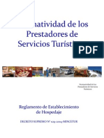 Normatividad Pres Tad Ores de Servicios Turisticos