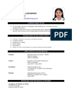 Sample Curriculum Vitae