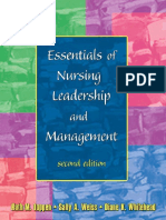 Essentials of Nursing Leadership and Management