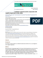 Associations of The Metabolic Syndrome and Its Components With Cognitive Impairment in Older Adults