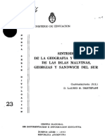 Destefani-Síntesis de La Geografía y La Historia de Las Islas Malvinas, Georgias y Sandwich Del Sur-1982