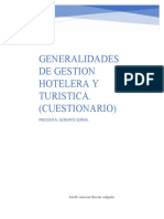 Generalidades de Gestion Hotelera y Turisticax