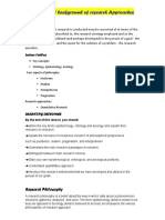 Study Guide 2 - Philosophical Background of Reseach Approaches