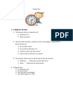 Soal Latihan Telling The Time