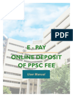 PPSC E-Pay User Manual