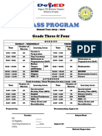 Class Program Grade 3 4