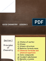 IGCSE Chemistry Section 1 Lesson 3