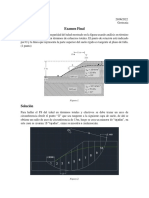 Informe. Examen Final. Geotecnia.