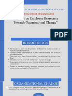 A Study On Employee Resistance Towards Organisational Change