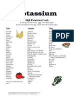 Kidney Disease - Potassium Foods