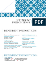 Dependent Prepositions