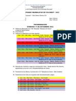 Programcion de Los Juegos Olimpicos X