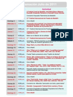 Programación Julio 2011