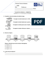 Prova 2 de Ciências 6° Ano