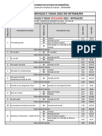 Tabela de Taxas Do DETRAN RO 2022