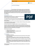 IGCSE - Bio - Lesson Plan 3 - Breathing and Gas Exchange