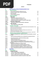 Estructura de Presupuesto Plaza