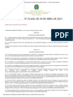 RESOLUÇÃO #23.640, de 29 de ABRIL de 2021. - Tribunal Superior Eleitoral