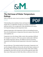 The Hot Issue of Motor Temperature Ratings - Ed Cowern-EC&M