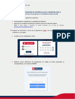 UCV - Pasos para Registro de Matrícula 2022-II - Pos-Semipresencial - Primer Ciclo