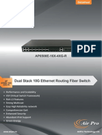 Dual Stack 10G Ethernet Routing Fiber Switch: AP6500E-16X-4XG-R