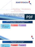 English For Banking - Vocabulary