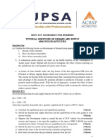 Tutorial Questions On Qualitative and Quantitative Demand and Supply Analysis